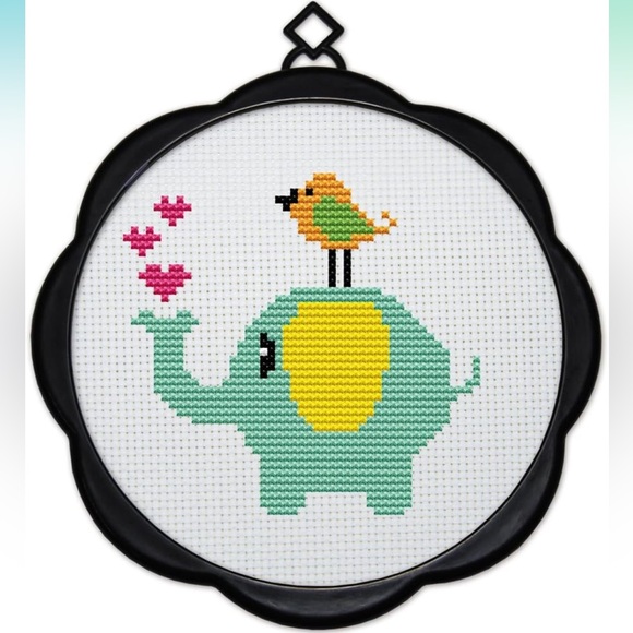 ✨NEW✨Elephant Cross Stitch Embroidery Kit - Picture 1 of 11